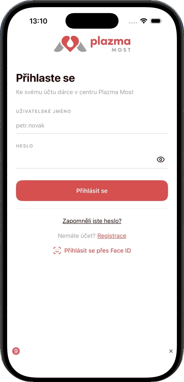 Plazma Most app screen: 1